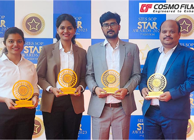 Cosmo Films bags SIES SOP Star Award for packaging materials 